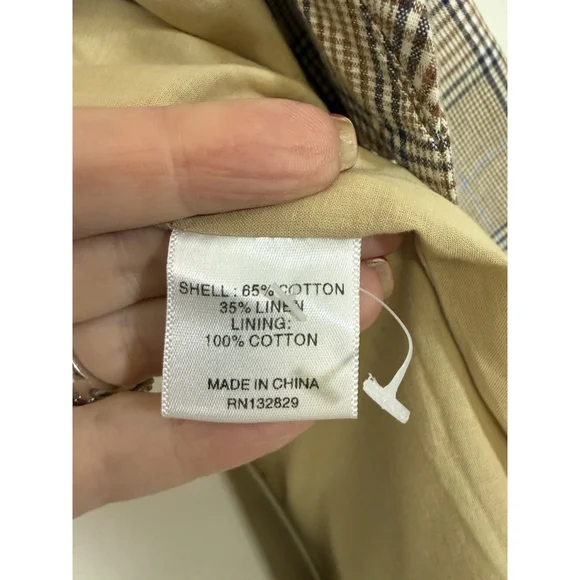 Lovers & Friends X Revolve Ally Mini Blazer Dress Small Plaid Walnut Preppy Work - Picture 11 of 12